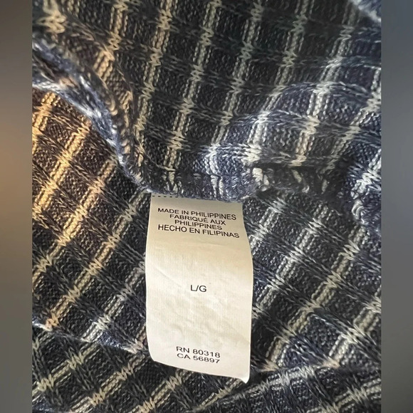 Lucky Brand,L, Bonne Chance, stripe oversized, long-sleeve, hi/lo hem cowl/shawl - Picture 9 of 10